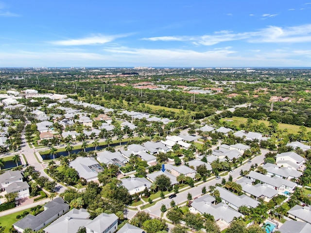 bird's eye view with a residential view