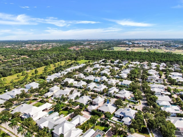 drone / aerial view with a residential view