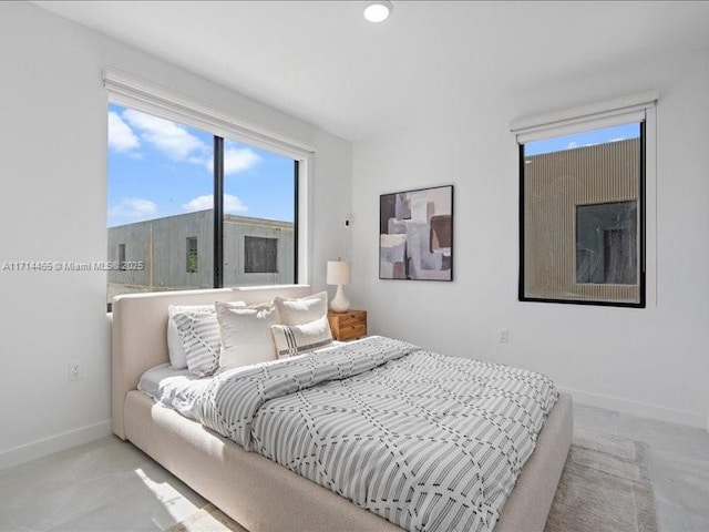 bedroom with baseboards