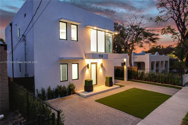 view of front of property with a patio area