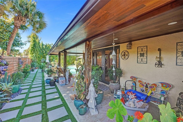 view of patio with french doors