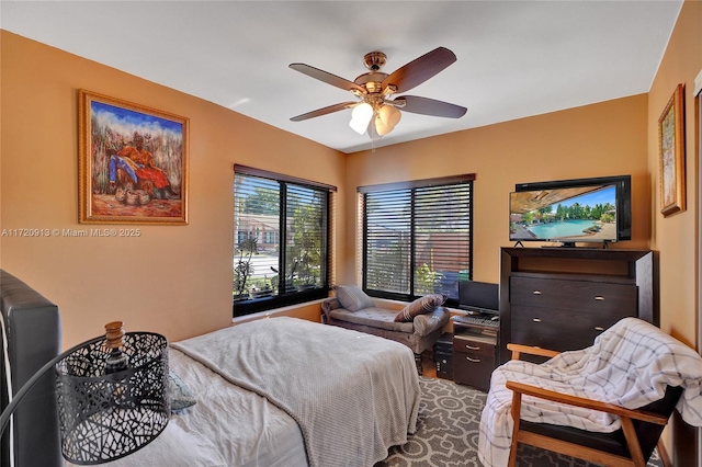 bedroom with ceiling fan