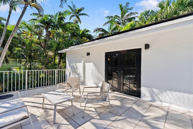 view of patio with french doors