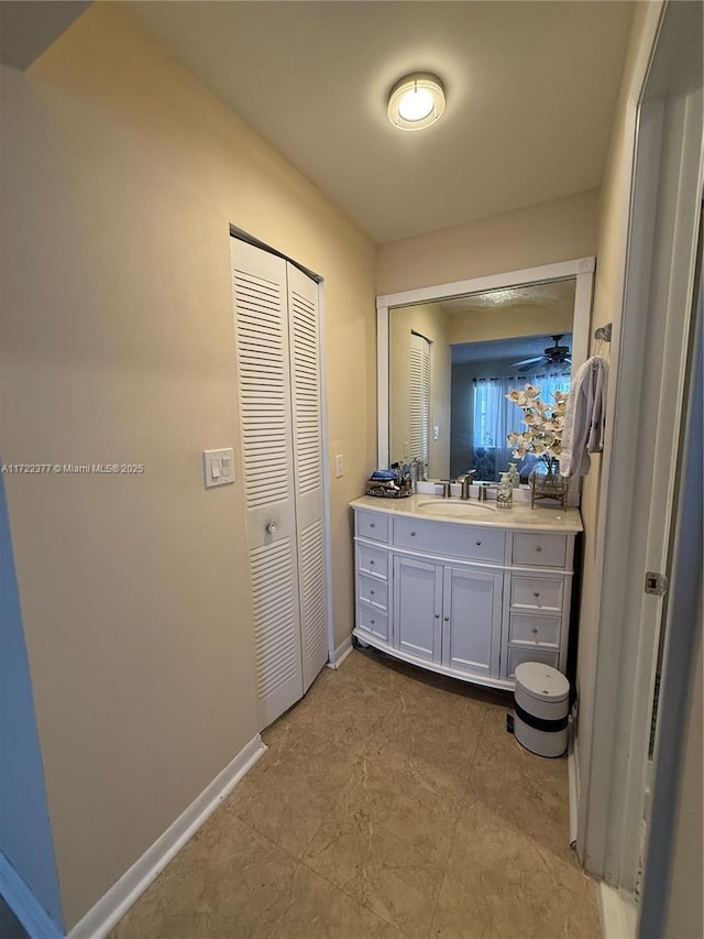 bathroom featuring vanity