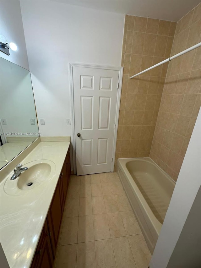 bathroom featuring vanity and tile patterned floors