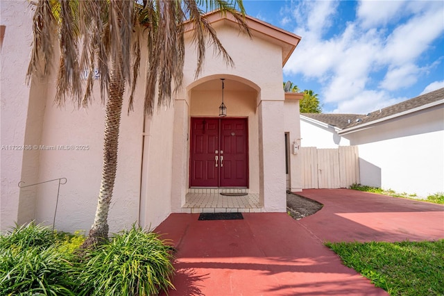 view of doorway to property