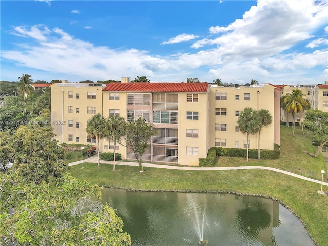 view of property featuring a water view