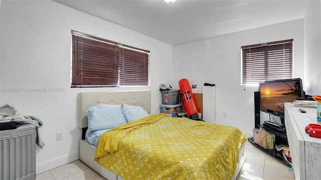 view of tiled bedroom