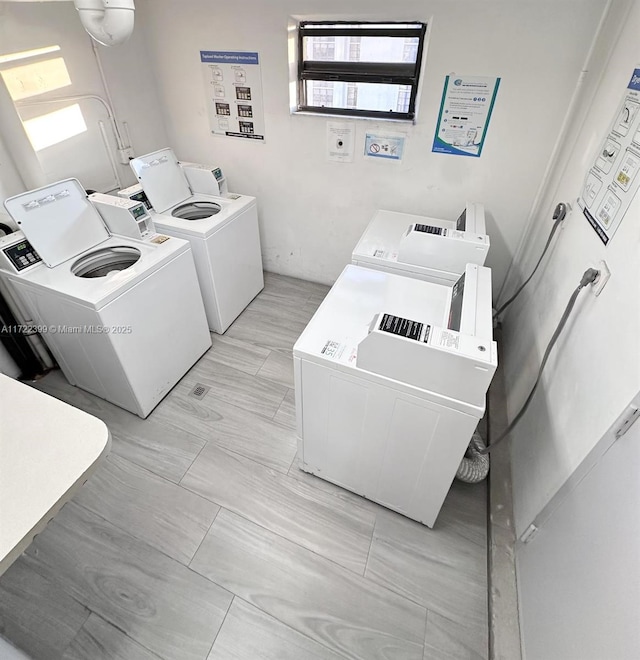 laundry area featuring washer and dryer