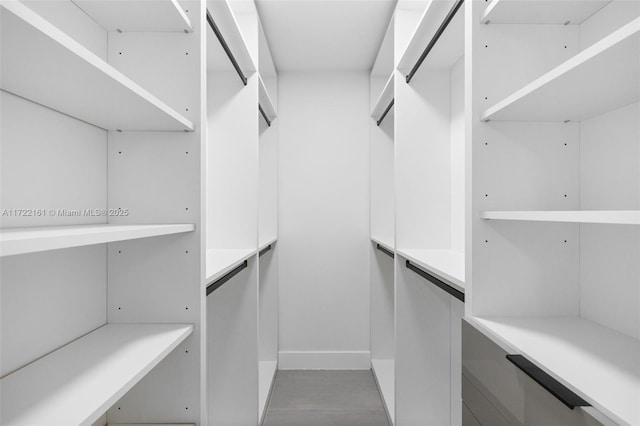 view of walk in closet