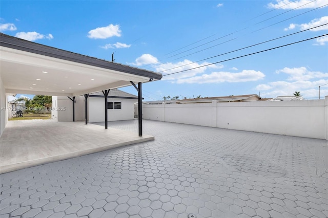 view of yard with a patio area