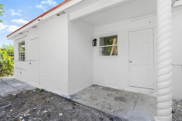 view of doorway to property