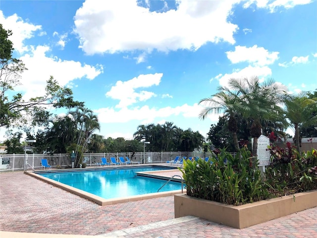 view of pool featuring a patio area