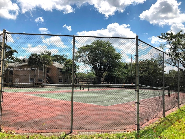 view of tennis court