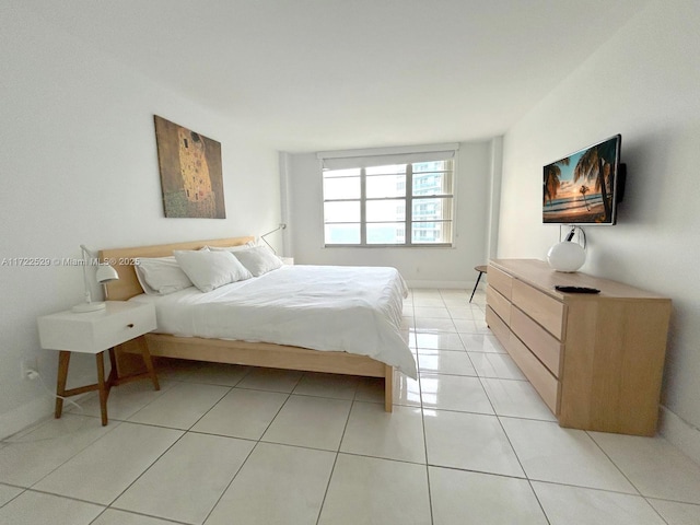 view of tiled bedroom