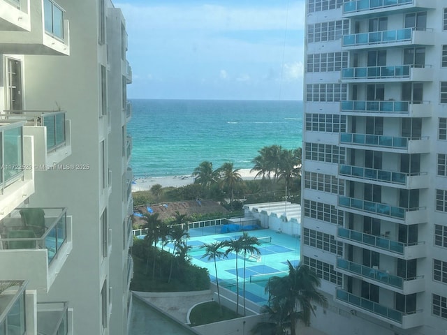 water view with a beach view