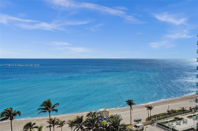 water view with a view of the beach