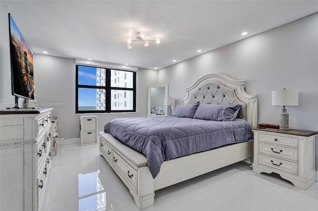 view of tiled bedroom