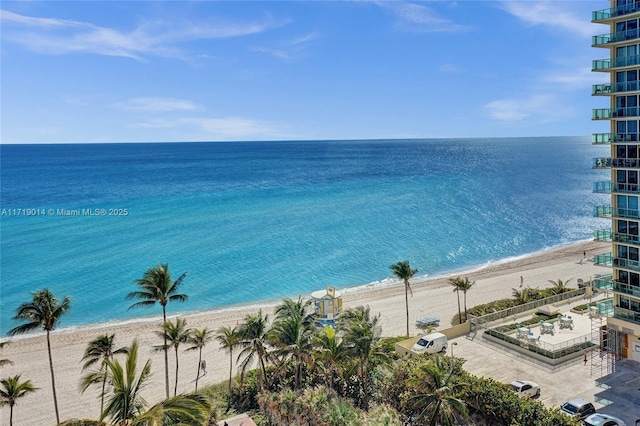 property view of water with a view of the beach