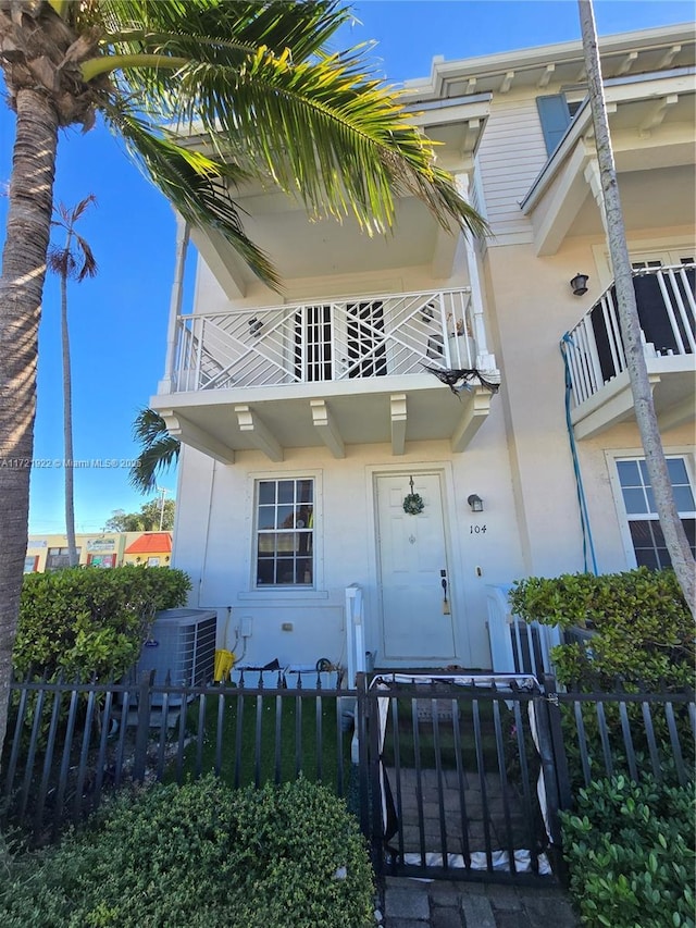 exterior space featuring central AC unit