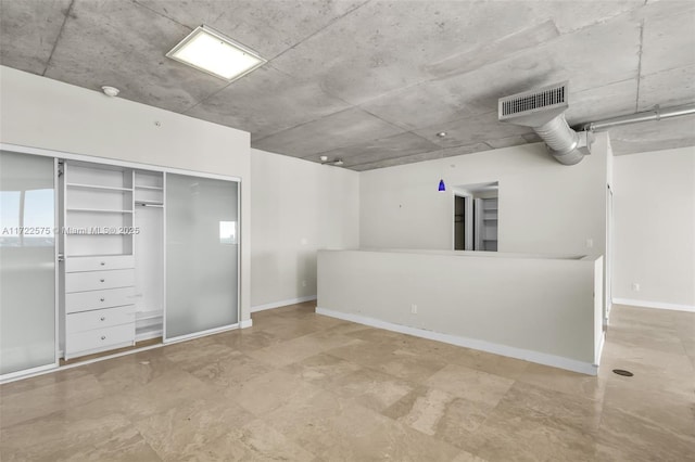 unfurnished bedroom featuring a closet