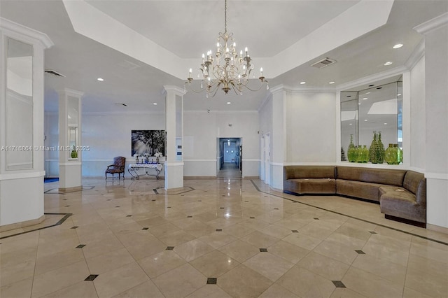 1351 NE Miami Gardens Dr Unit 1025E, Miami, FL 33179 - lobby featuring crown molding and recessed lighting