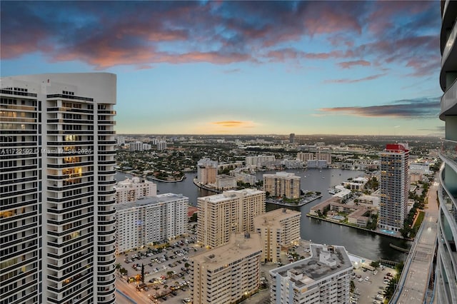 city view with a water view