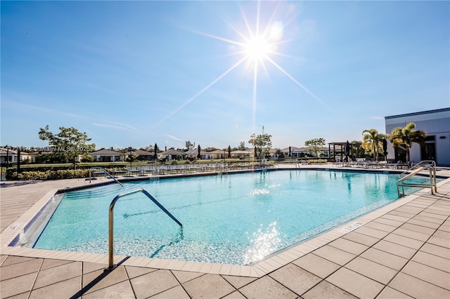 view of pool with a patio