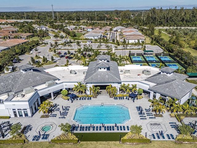 birds eye view of property