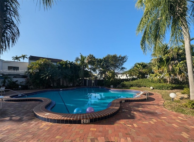 view of pool with a patio