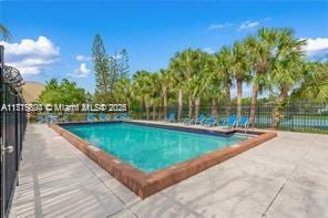 view of pool with a patio area