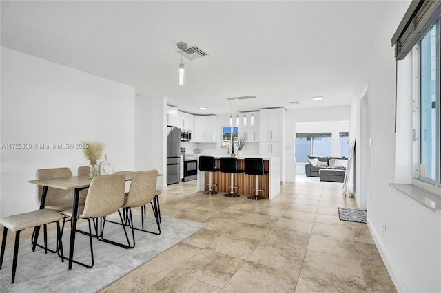 view of dining area