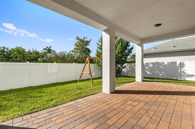 view of patio / terrace with a playground