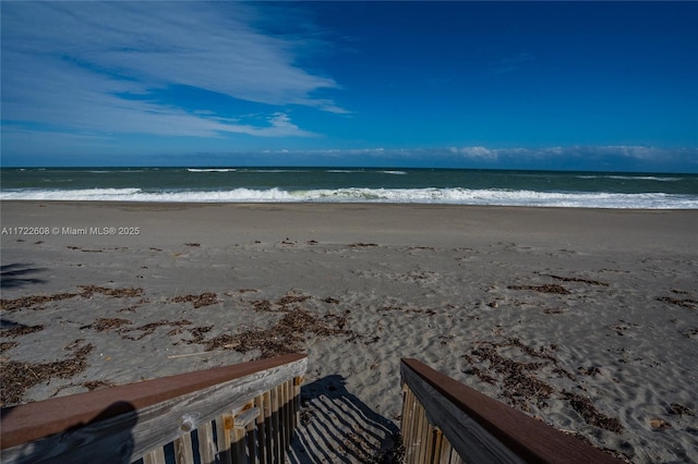 water view featuring a beach view