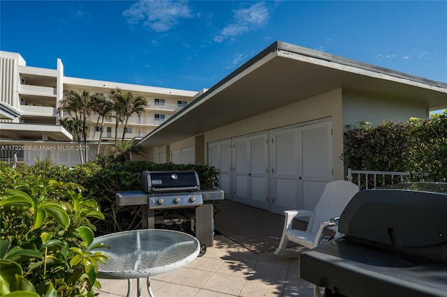 view of patio / terrace with a grill