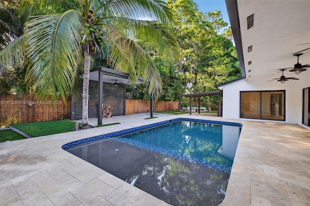 1511 SW 30th Pl, Fort Lauderdale, FL 33315 - view of pool featuring ceiling fan and a patio