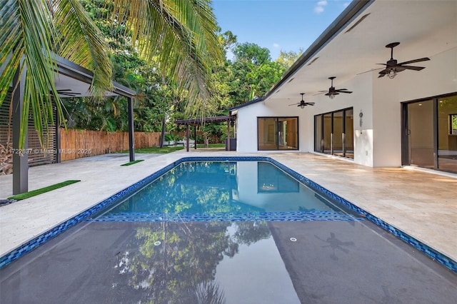 1511 SW 30th Pl, Fort Lauderdale, FL 33315 - view of pool featuring a ceiling fan and a patio area