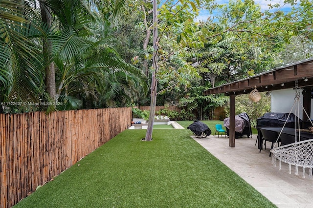 view of yard featuring a patio area