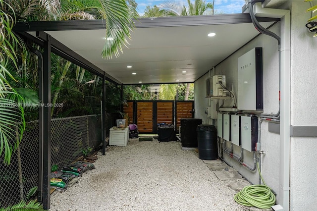 view of patio with a carport