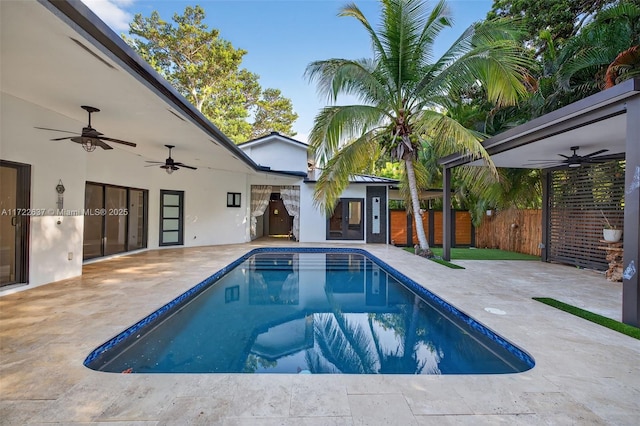 1511 SW 30th Pl, Fort Lauderdale, FL 33315 - view of pool with a ceiling fan and a patio area