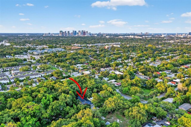 1511 SW 30th Pl, Fort Lauderdale, FL 33315 - aerial view of property and surrounding area featuring nearby urban area