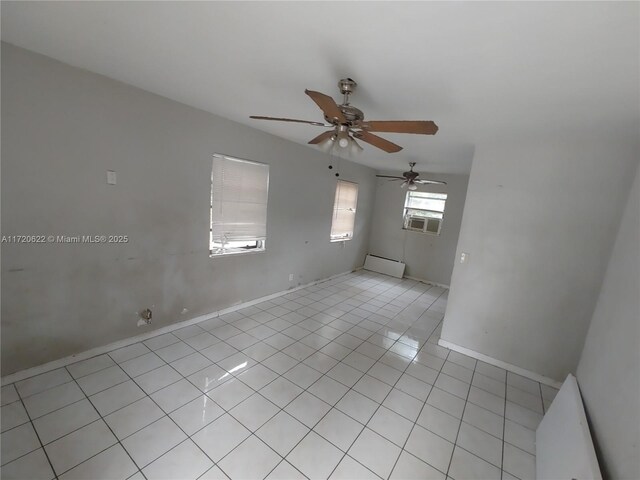 spare room with light tile patterned floors