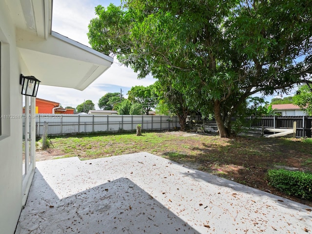 view of yard featuring a patio