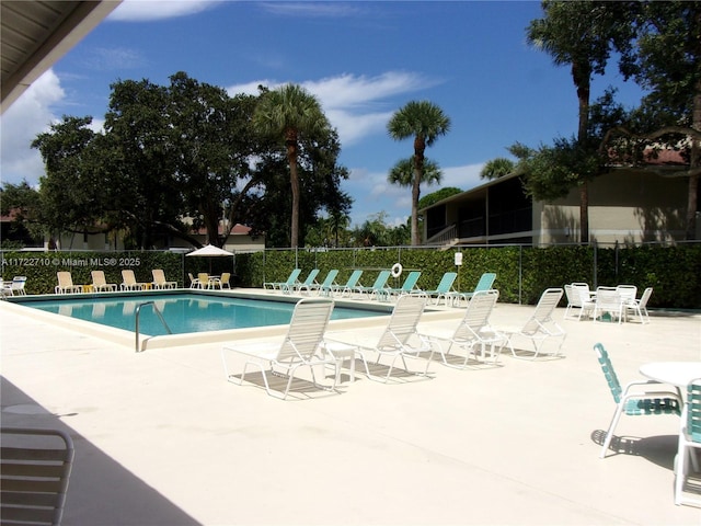 view of pool with a patio