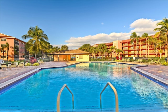 view of pool with a patio