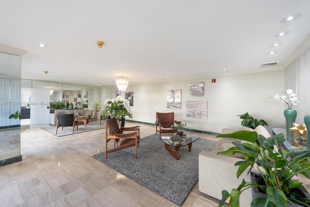 1408 Brickell Bay Dr Unit 1116, Miami, FL 33131 - lobby featuring recessed lighting and crown molding