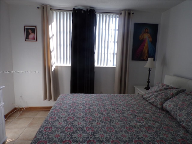 view of tiled bedroom