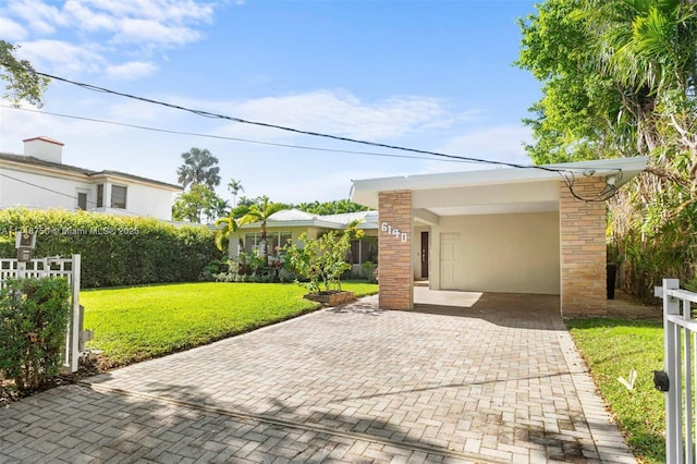 exterior space with a front yard