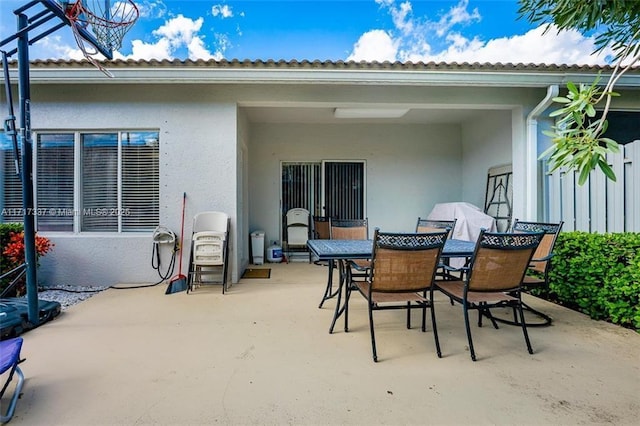 view of patio / terrace featuring outdoor dining area