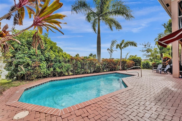 view of pool with a patio